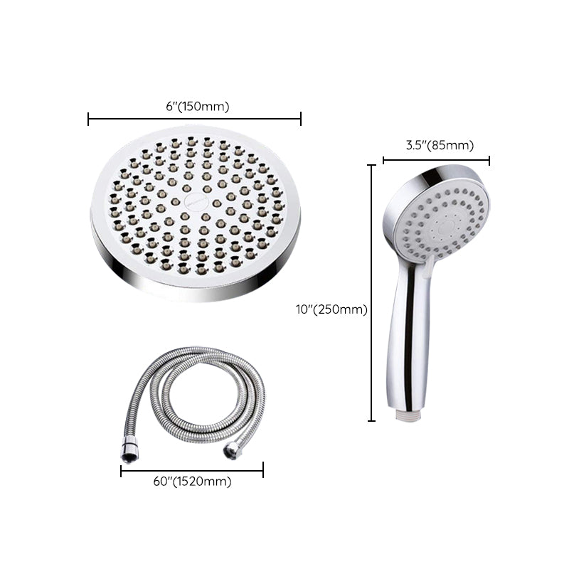 Traditional Shower Head Plain Metal Round Handheld Shower Head Clearhalo 'Bathroom Remodel & Bathroom Fixtures' 'Home Improvement' 'home_improvement' 'home_improvement_shower_heads' 'Shower Heads' 'shower_heads' 'Showers & Bathtubs Plumbing' 'Showers & Bathtubs' 6915879