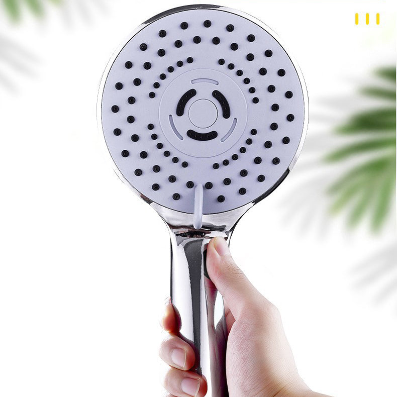 Modern Plastic Shower Head Round Handheld Shower Head with Adjustable Water Flow Clearhalo 'Bathroom Remodel & Bathroom Fixtures' 'Home Improvement' 'home_improvement' 'home_improvement_shower_heads' 'Shower Heads' 'shower_heads' 'Showers & Bathtubs Plumbing' 'Showers & Bathtubs' 6915885