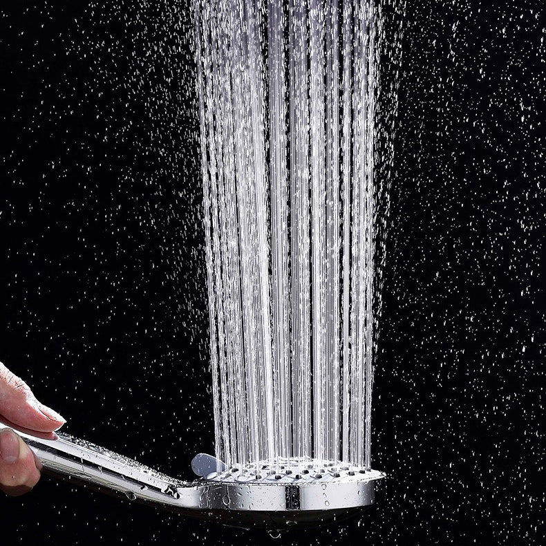Modern Plastic Shower Head Round Handheld Shower Head with Adjustable Water Flow Clearhalo 'Bathroom Remodel & Bathroom Fixtures' 'Home Improvement' 'home_improvement' 'home_improvement_shower_heads' 'Shower Heads' 'shower_heads' 'Showers & Bathtubs Plumbing' 'Showers & Bathtubs' 6915888