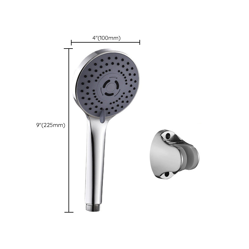 Modern Plastic Shower Head Round Handheld Shower Head with Adjustable Water Flow Clearhalo 'Bathroom Remodel & Bathroom Fixtures' 'Home Improvement' 'home_improvement' 'home_improvement_shower_heads' 'Shower Heads' 'shower_heads' 'Showers & Bathtubs Plumbing' 'Showers & Bathtubs' 6915895