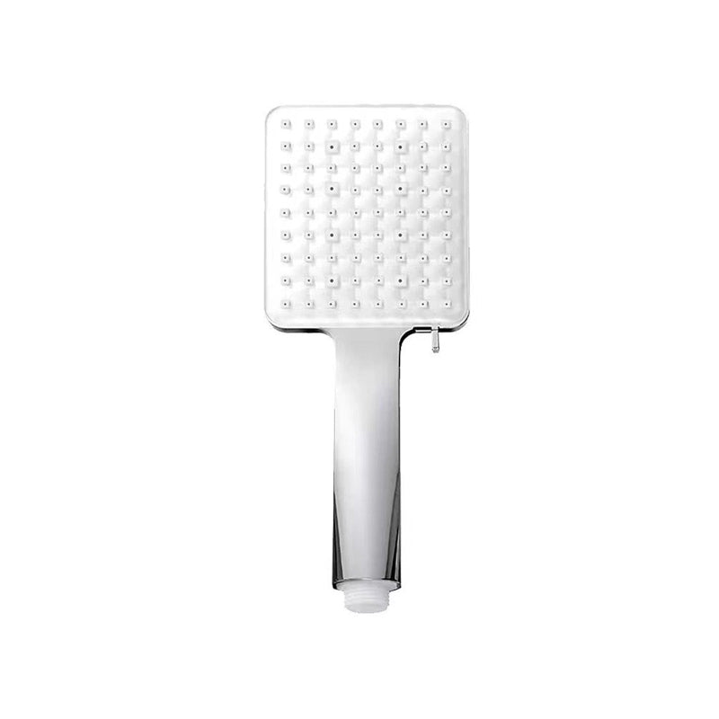 Contemporary Shower Head Square Handheld Shower Head in Silver Clearhalo 'Bathroom Remodel & Bathroom Fixtures' 'Home Improvement' 'home_improvement' 'home_improvement_shower_heads' 'Shower Heads' 'shower_heads' 'Showers & Bathtubs Plumbing' 'Showers & Bathtubs' 6915900