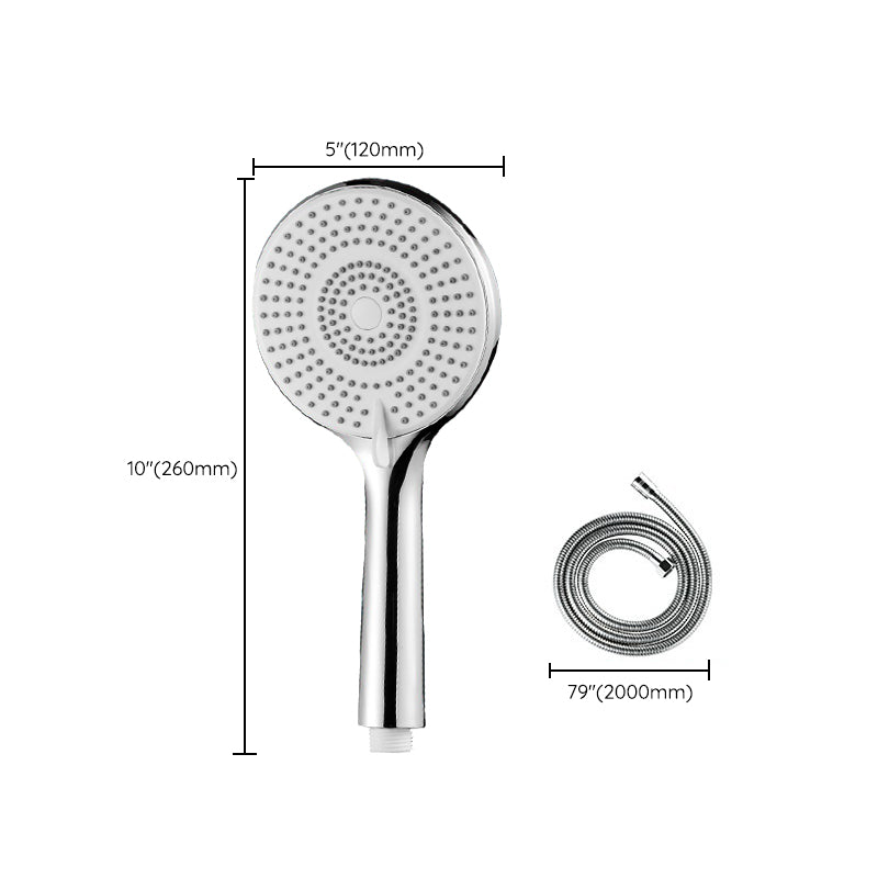 Round Shower Head Plastic Handheld Shower Head with Adjustable Spray Pattern Clearhalo 'Bathroom Remodel & Bathroom Fixtures' 'Home Improvement' 'home_improvement' 'home_improvement_shower_heads' 'Shower Heads' 'shower_heads' 'Showers & Bathtubs Plumbing' 'Showers & Bathtubs' 6915925