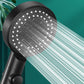 Modern Handheld Supercharged Shower Head Round Turbo Spray Head Black Hand Shower Clearhalo 'Bathroom Remodel & Bathroom Fixtures' 'Home Improvement' 'home_improvement' 'home_improvement_shower_heads' 'Shower Heads' 'shower_heads' 'Showers & Bathtubs Plumbing' 'Showers & Bathtubs' 6915927