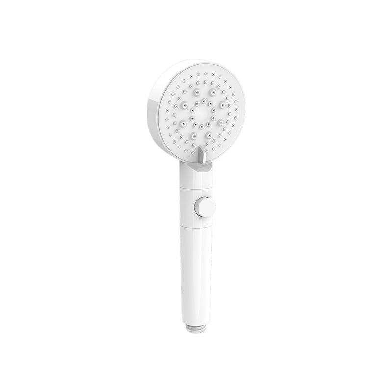 Modern Handheld Supercharged Shower Head Round Turbo Spray Head White Hand Shower Clearhalo 'Bathroom Remodel & Bathroom Fixtures' 'Home Improvement' 'home_improvement' 'home_improvement_shower_heads' 'Shower Heads' 'shower_heads' 'Showers & Bathtubs Plumbing' 'Showers & Bathtubs' 6915931