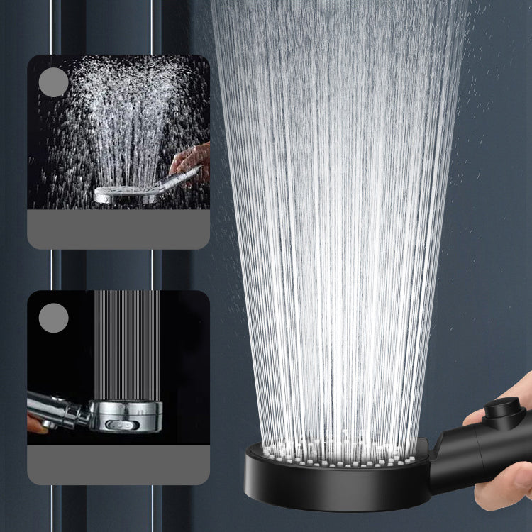 Modern Handheld Supercharged Shower Head Round Turbo Spray Head Clearhalo 'Bathroom Remodel & Bathroom Fixtures' 'Home Improvement' 'home_improvement' 'home_improvement_shower_heads' 'Shower Heads' 'shower_heads' 'Showers & Bathtubs Plumbing' 'Showers & Bathtubs' 6915934