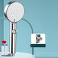 Modern Handheld Supercharged Shower Head Round Turbo Spray Head Silver Shower Head with Wall Pedestal Clearhalo 'Bathroom Remodel & Bathroom Fixtures' 'Home Improvement' 'home_improvement' 'home_improvement_shower_heads' 'Shower Heads' 'shower_heads' 'Showers & Bathtubs Plumbing' 'Showers & Bathtubs' 6915939