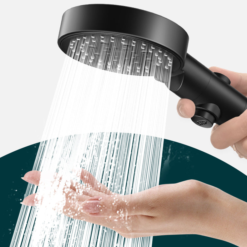 Modern Handheld Supercharged Shower Head Round Turbo Spray Head Clearhalo 'Bathroom Remodel & Bathroom Fixtures' 'Home Improvement' 'home_improvement' 'home_improvement_shower_heads' 'Shower Heads' 'shower_heads' 'Showers & Bathtubs Plumbing' 'Showers & Bathtubs' 6915942