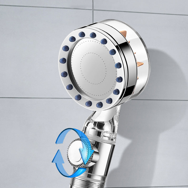 Contemporary Handheld Supercharged Shower Head Round Turbo Spray Head Clearhalo 'Bathroom Remodel & Bathroom Fixtures' 'Home Improvement' 'home_improvement' 'home_improvement_shower_heads' 'Shower Heads' 'shower_heads' 'Showers & Bathtubs Plumbing' 'Showers & Bathtubs' 6915960