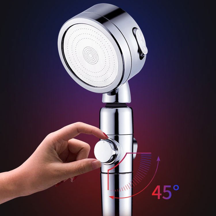 Modern Handheld Supercharged Shower Head Round 3 Setting Spray Head Clearhalo 'Bathroom Remodel & Bathroom Fixtures' 'Home Improvement' 'home_improvement' 'home_improvement_shower_heads' 'Shower Heads' 'shower_heads' 'Showers & Bathtubs Plumbing' 'Showers & Bathtubs' 6915979