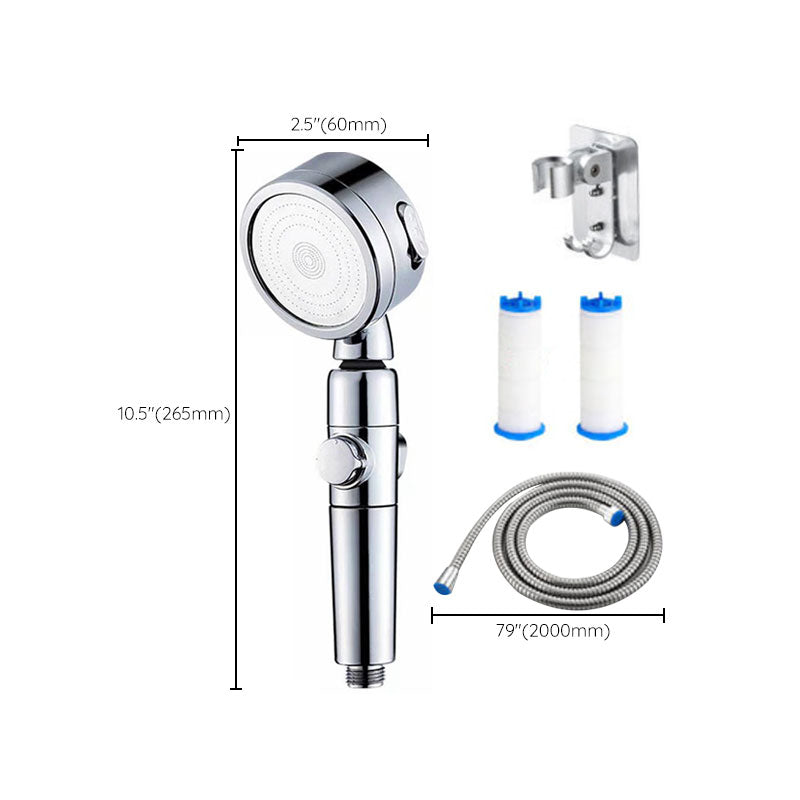 Modern Handheld Supercharged Shower Head Round 3 Setting Spray Head Clearhalo 'Bathroom Remodel & Bathroom Fixtures' 'Home Improvement' 'home_improvement' 'home_improvement_shower_heads' 'Shower Heads' 'shower_heads' 'Showers & Bathtubs Plumbing' 'Showers & Bathtubs' 6915983