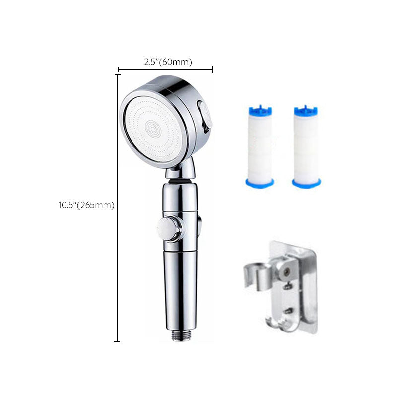 Modern Handheld Supercharged Shower Head Round 3 Setting Spray Head Clearhalo 'Bathroom Remodel & Bathroom Fixtures' 'Home Improvement' 'home_improvement' 'home_improvement_shower_heads' 'Shower Heads' 'shower_heads' 'Showers & Bathtubs Plumbing' 'Showers & Bathtubs' 6915985