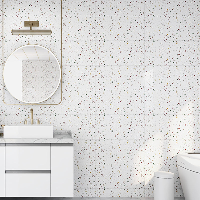 10-Pack 12" x 23" PVC Rectangular Peel & Stick Subway Tile Kitchen and Bathroom White 50-Piece Set Clearhalo 'Flooring 'Home Improvement' 'home_improvement' 'home_improvement_peel_stick_blacksplash' 'Peel & Stick Backsplash Tile' 'peel_stick_blacksplash' 'Walls & Ceilings' Walls and Ceiling' 6916349