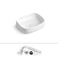 Porcelain Vessel Lavatory Sink Rectangular Shape Bathroom Sink 21.7"L x 16.9"W x 5.5"H Sink Unavailable Clearhalo 'Bathroom Remodel & Bathroom Fixtures' 'Bathroom Sinks & Faucet Components' 'Bathroom Sinks' 'bathroom_sink' 'Home Improvement' 'home_improvement' 'home_improvement_bathroom_sink' 6916406