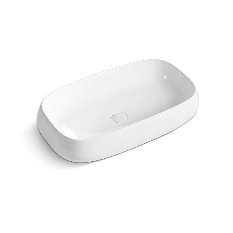 Porcelain Vessel Lavatory Sink Rectangular Shape Bathroom Sink Clearhalo 'Bathroom Remodel & Bathroom Fixtures' 'Bathroom Sinks & Faucet Components' 'Bathroom Sinks' 'bathroom_sink' 'Home Improvement' 'home_improvement' 'home_improvement_bathroom_sink' 6916409
