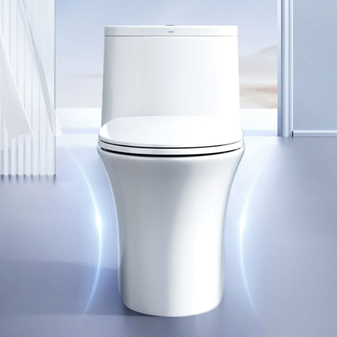 Traditional Porcelain Toilet One Piece Floor Mounted Siphon Jet Toilet Clearhalo 'Bathroom Remodel & Bathroom Fixtures' 'Home Improvement' 'home_improvement' 'home_improvement_toilets' 'Toilets & Bidets' 'Toilets' 6916437