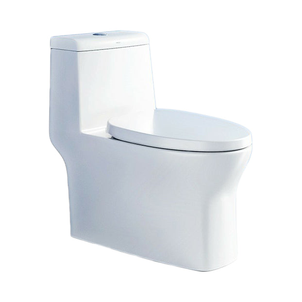 Traditional Porcelain Toilet One Piece Floor Mounted Siphon Jet Toilet Clearhalo 'Bathroom Remodel & Bathroom Fixtures' 'Home Improvement' 'home_improvement' 'home_improvement_toilets' 'Toilets & Bidets' 'Toilets' 6916444