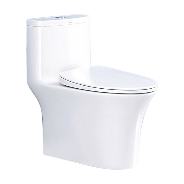 Traditional Porcelain Toilet One Piece Floor Mounted Siphon Jet Toilet Clearhalo 'Bathroom Remodel & Bathroom Fixtures' 'Home Improvement' 'home_improvement' 'home_improvement_toilets' 'Toilets & Bidets' 'Toilets' 6916445