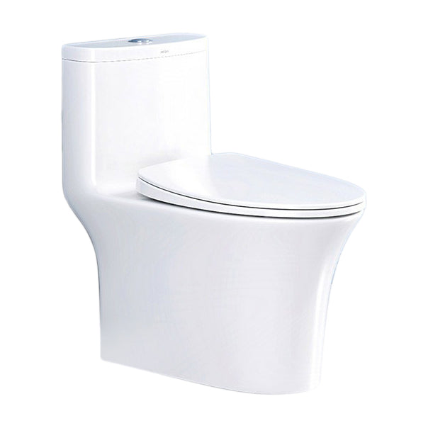 Traditional Porcelain Toilet One Piece Floor Mounted Siphon Jet Toilet Clearhalo 'Bathroom Remodel & Bathroom Fixtures' 'Home Improvement' 'home_improvement' 'home_improvement_toilets' 'Toilets & Bidets' 'Toilets' 6916445