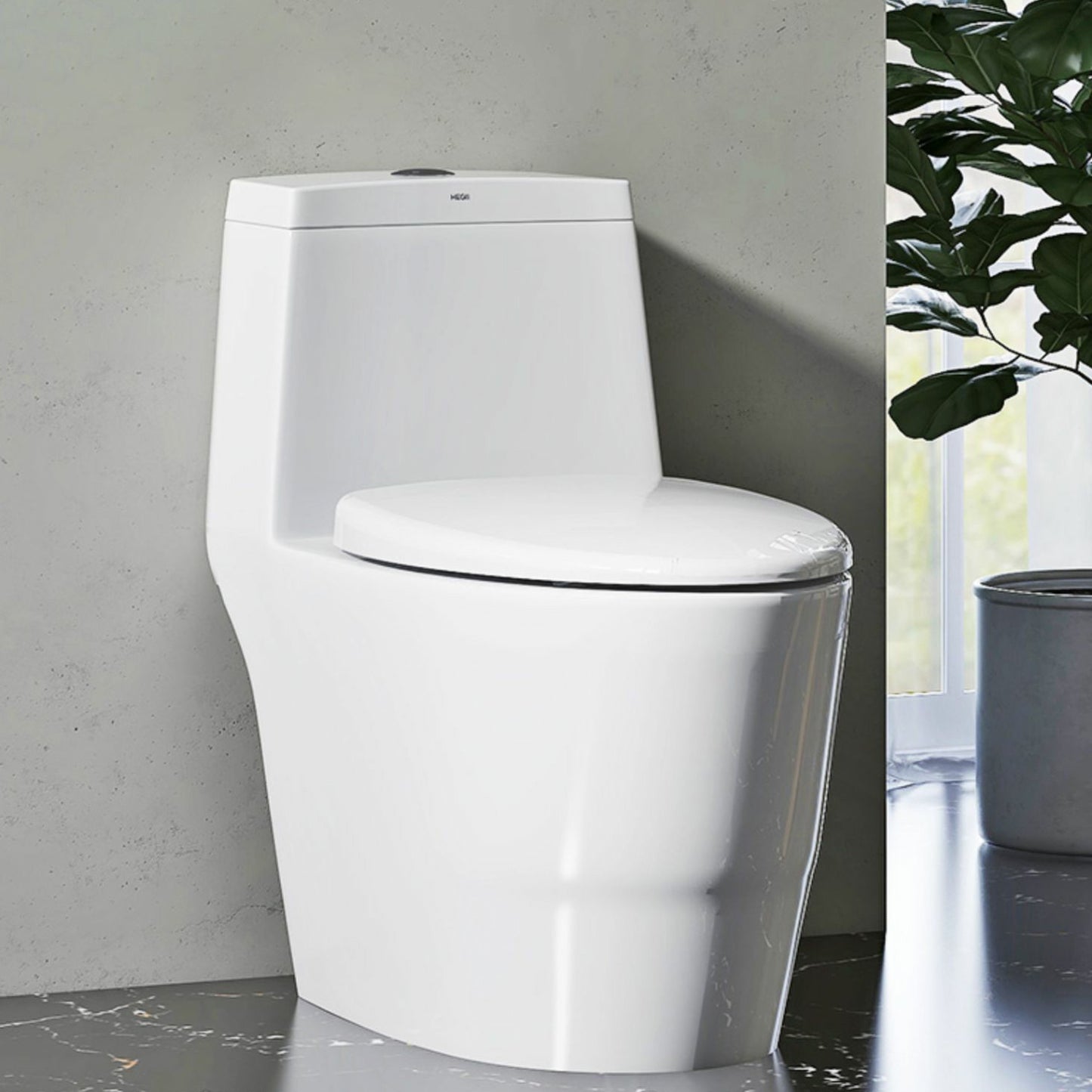 Traditional Porcelain Toilet One Piece Floor Mounted Siphon Jet Toilet Clearhalo 'Bathroom Remodel & Bathroom Fixtures' 'Home Improvement' 'home_improvement' 'home_improvement_toilets' 'Toilets & Bidets' 'Toilets' 6916448