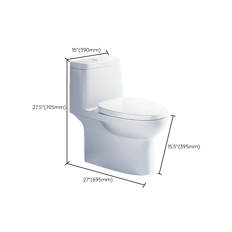 Traditional Porcelain Toilet One Piece Floor Mounted Siphon Jet Toilet Clearhalo 'Bathroom Remodel & Bathroom Fixtures' 'Home Improvement' 'home_improvement' 'home_improvement_toilets' 'Toilets & Bidets' 'Toilets' 6916450