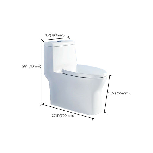 Traditional Porcelain Toilet One Piece Floor Mounted Siphon Jet Toilet Clearhalo 'Bathroom Remodel & Bathroom Fixtures' 'Home Improvement' 'home_improvement' 'home_improvement_toilets' 'Toilets & Bidets' 'Toilets' 6916452