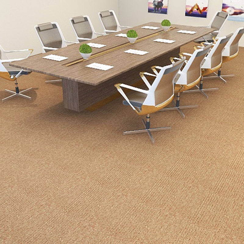 Carpet Tile Fade Resistant Non-Skid Solid Color Self-Stick Carpet Tiles Dining Room Light Camel Clearhalo 'Carpet Tiles & Carpet Squares' 'carpet_tiles_carpet_squares' 'Flooring 'Home Improvement' 'home_improvement' 'home_improvement_carpet_tiles_carpet_squares' Walls and Ceiling' 6916458