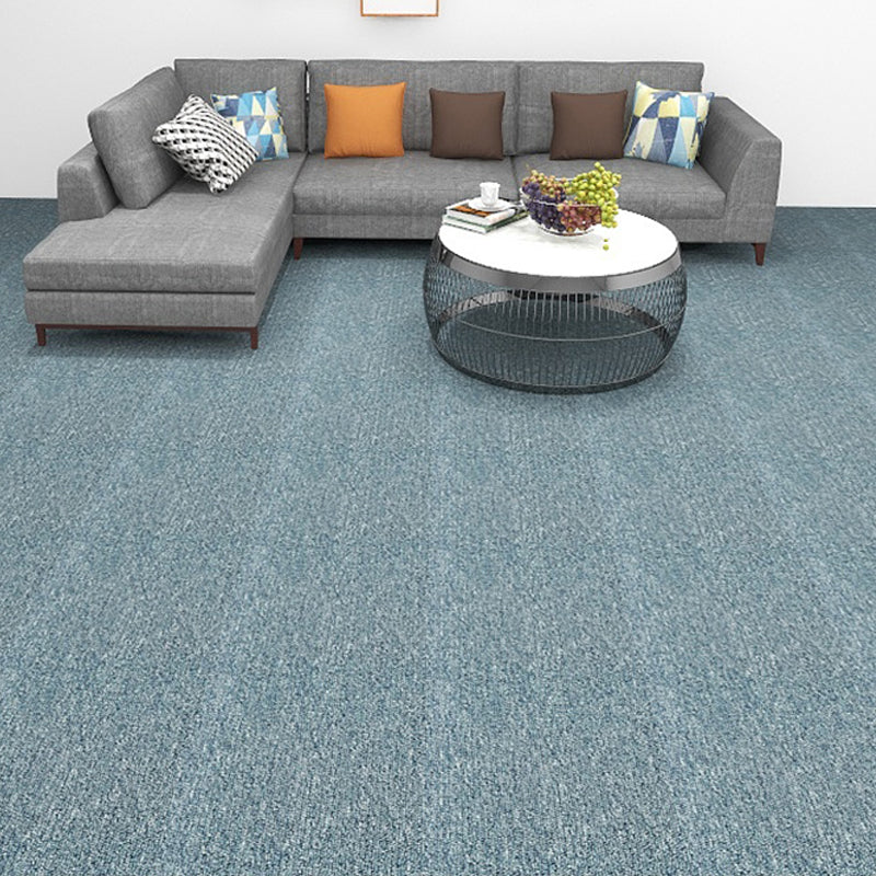 Carpet Tile Fade Resistant Non-Skid Solid Color Self-Stick Carpet Tiles Dining Room Sky Blue Clearhalo 'Carpet Tiles & Carpet Squares' 'carpet_tiles_carpet_squares' 'Flooring 'Home Improvement' 'home_improvement' 'home_improvement_carpet_tiles_carpet_squares' Walls and Ceiling' 6916460