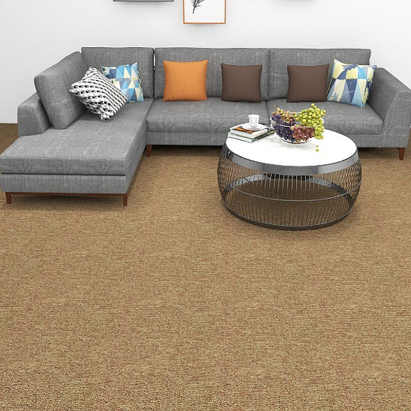 Carpet Tile Fade Resistant Non-Skid Solid Color Self-Stick Carpet Tiles Dining Room Camel Clearhalo 'Carpet Tiles & Carpet Squares' 'carpet_tiles_carpet_squares' 'Flooring 'Home Improvement' 'home_improvement' 'home_improvement_carpet_tiles_carpet_squares' Walls and Ceiling' 6916463