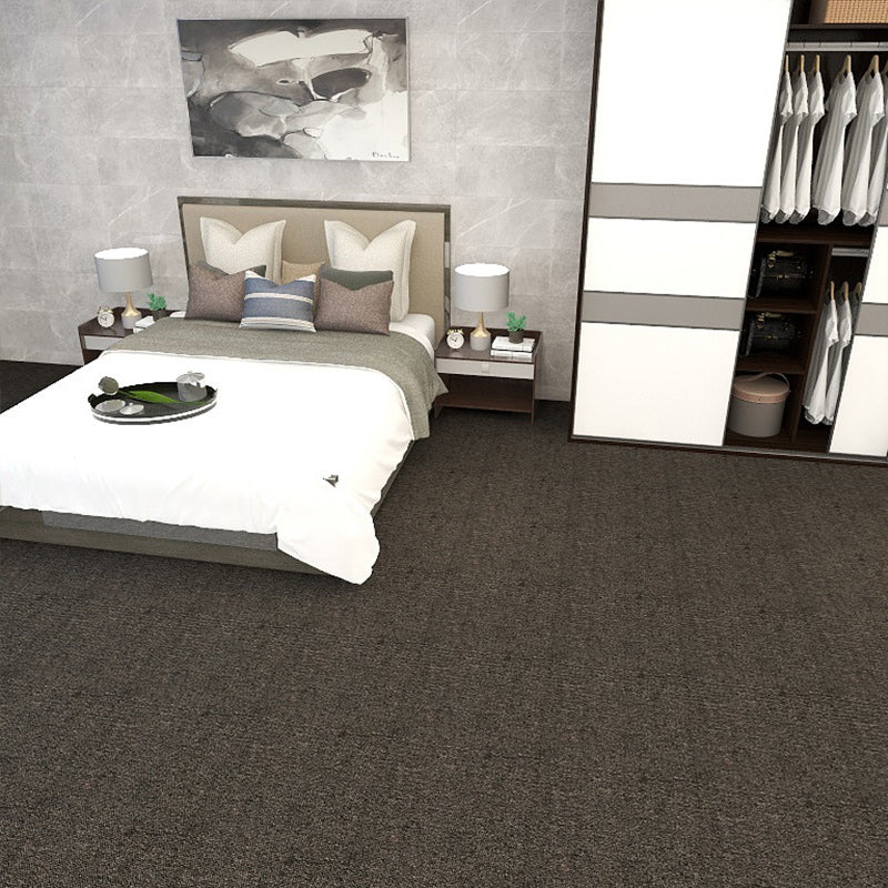 Carpet Tile Fade Resistant Non-Skid Solid Color Self-Stick Carpet Tiles Dining Room Gray Coffee Clearhalo 'Carpet Tiles & Carpet Squares' 'carpet_tiles_carpet_squares' 'Flooring 'Home Improvement' 'home_improvement' 'home_improvement_carpet_tiles_carpet_squares' Walls and Ceiling' 6916469