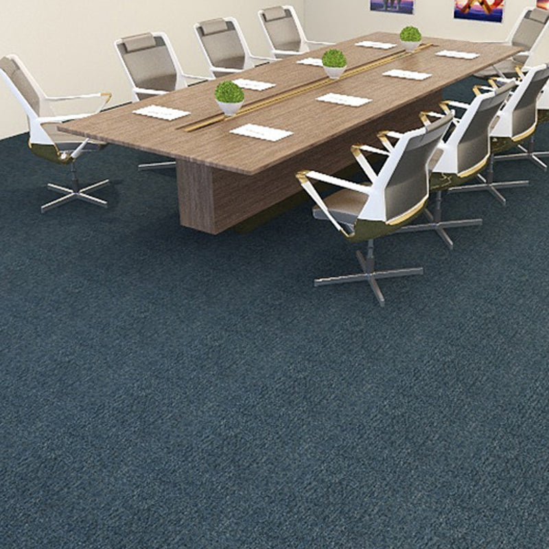 Carpet Tile Fade Resistant Non-Skid Solid Color Self-Stick Carpet Tiles Dining Room Gray-Blue Clearhalo 'Carpet Tiles & Carpet Squares' 'carpet_tiles_carpet_squares' 'Flooring 'Home Improvement' 'home_improvement' 'home_improvement_carpet_tiles_carpet_squares' Walls and Ceiling' 6916470