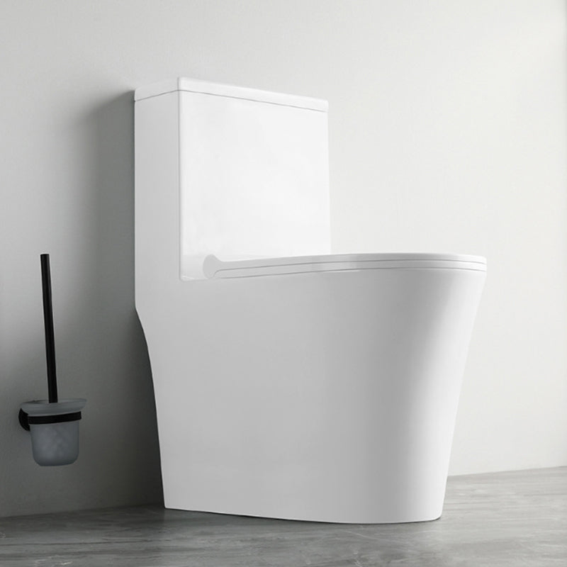 Contemporary Ceramic Flush Toilet Floor Mounted Toilet Bowl for Bathroom 16" Clearhalo 'Bathroom Remodel & Bathroom Fixtures' 'Home Improvement' 'home_improvement' 'home_improvement_toilets' 'Toilets & Bidets' 'Toilets' 6921463