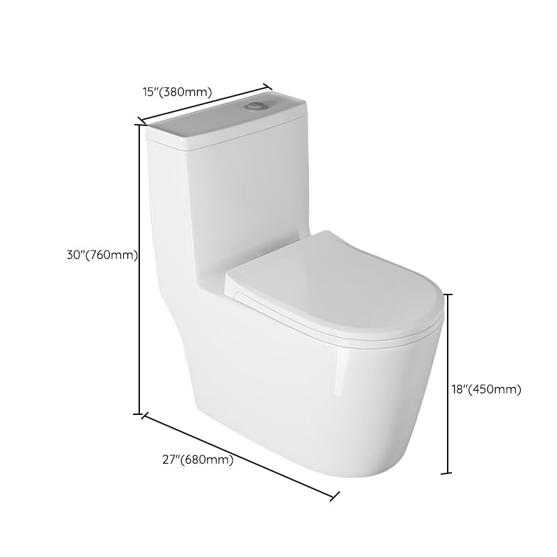 Modern White One Piece Flush Toilet Floor Mounted Toilet Bowl for Bathroom Clearhalo 'Bathroom Remodel & Bathroom Fixtures' 'Home Improvement' 'home_improvement' 'home_improvement_toilets' 'Toilets & Bidets' 'Toilets' 6921485