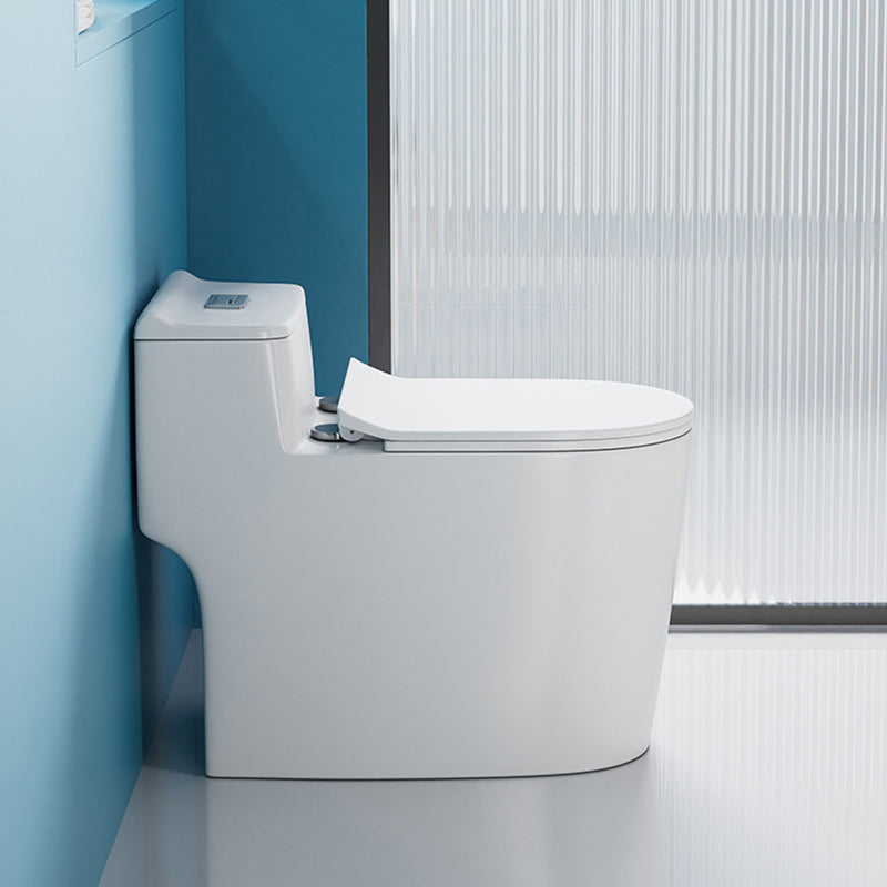 Modern 1 Piece Flush Toilet Floor Mounted White Toilet Bowl for Bathroom 12" Clearhalo 'Bathroom Remodel & Bathroom Fixtures' 'Home Improvement' 'home_improvement' 'home_improvement_toilets' 'Toilets & Bidets' 'Toilets' 6921500