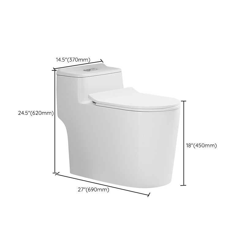 Modern 1 Piece Flush Toilet Floor Mounted White Toilet Bowl for Bathroom Clearhalo 'Bathroom Remodel & Bathroom Fixtures' 'Home Improvement' 'home_improvement' 'home_improvement_toilets' 'Toilets & Bidets' 'Toilets' 6921507