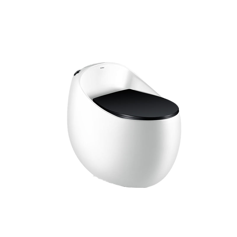Modern Ceramic Flush Toilet Floor Mounted Seat Included Urine Toilet for Bathroom Black White Clearhalo 'Bathroom Remodel & Bathroom Fixtures' 'Home Improvement' 'home_improvement' 'home_improvement_toilets' 'Toilets & Bidets' 'Toilets' 6921509