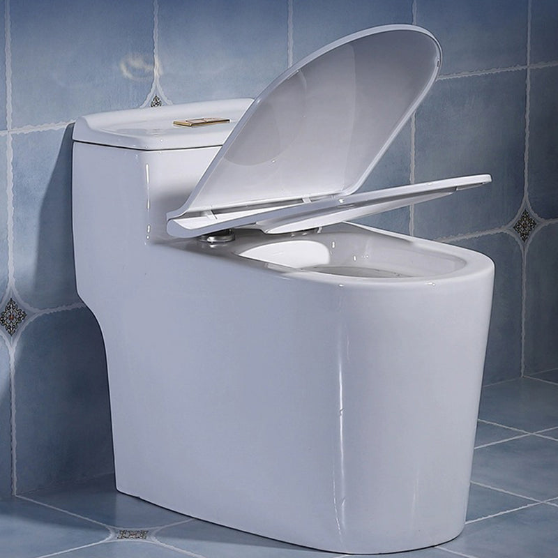 Modern White Flush Toilet Floor Mounted Toilet Bowl for Bathroom Clearhalo 'Bathroom Remodel & Bathroom Fixtures' 'Home Improvement' 'home_improvement' 'home_improvement_toilets' 'Toilets & Bidets' 'Toilets' 6921546