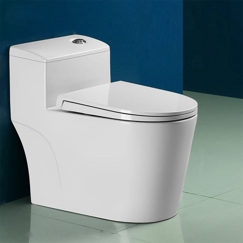 Modern White Flush Toilet Floor Mounted Toilet Bowl for Bathroom 16"L x 28"W x 28"H Clearhalo 'Bathroom Remodel & Bathroom Fixtures' 'Home Improvement' 'home_improvement' 'home_improvement_toilets' 'Toilets & Bidets' 'Toilets' 6921547