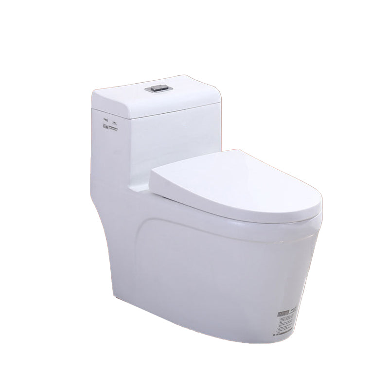 Modern White Flush Toilet Floor Mounted Toilet Bowl for Bathroom 14.6"L x 27.6"W x 27.6"H Clearhalo 'Bathroom Remodel & Bathroom Fixtures' 'Home Improvement' 'home_improvement' 'home_improvement_toilets' 'Toilets & Bidets' 'Toilets' 6921552