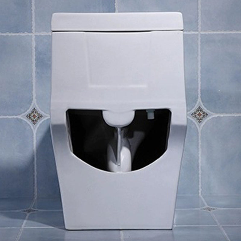 Modern White Flush Toilet Floor Mounted Toilet Bowl for Bathroom Clearhalo 'Bathroom Remodel & Bathroom Fixtures' 'Home Improvement' 'home_improvement' 'home_improvement_toilets' 'Toilets & Bidets' 'Toilets' 6921555