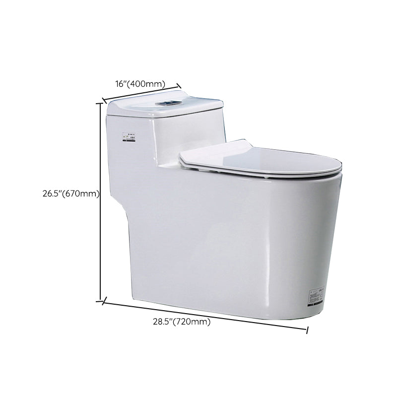 Modern White Flush Toilet Floor Mounted Toilet Bowl for Bathroom Clearhalo 'Bathroom Remodel & Bathroom Fixtures' 'Home Improvement' 'home_improvement' 'home_improvement_toilets' 'Toilets & Bidets' 'Toilets' 6921561