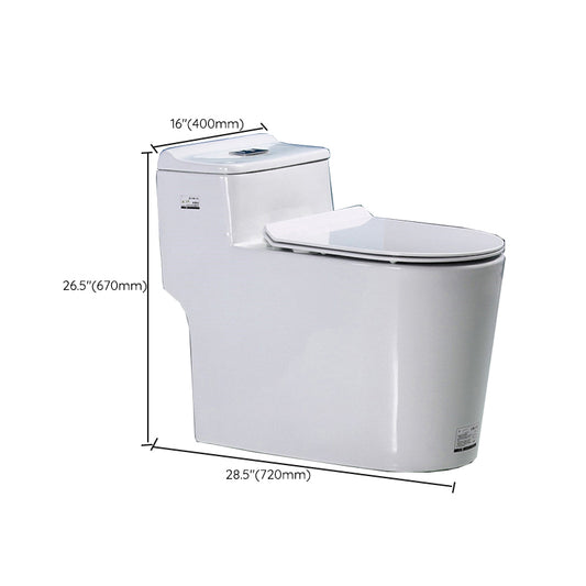 Modern White Flush Toilet Floor Mounted Toilet Bowl for Bathroom Clearhalo 'Bathroom Remodel & Bathroom Fixtures' 'Home Improvement' 'home_improvement' 'home_improvement_toilets' 'Toilets & Bidets' 'Toilets' 6921561