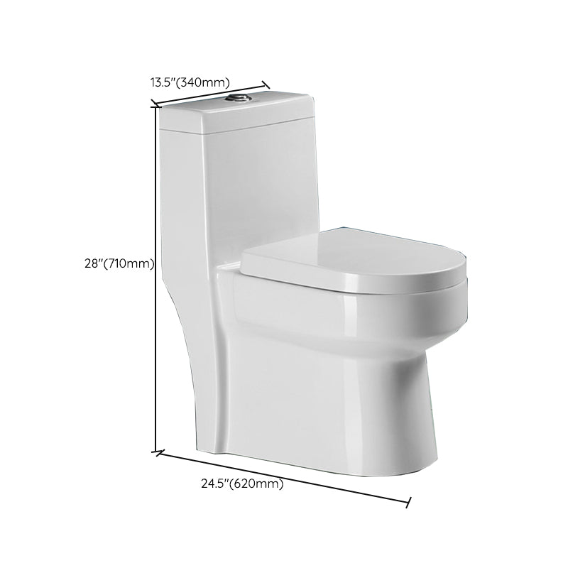 Modern White Flush Toilet Floor Mounted Toilet Bowl for Bathroom Clearhalo 'Bathroom Remodel & Bathroom Fixtures' 'Home Improvement' 'home_improvement' 'home_improvement_toilets' 'Toilets & Bidets' 'Toilets' 6921563