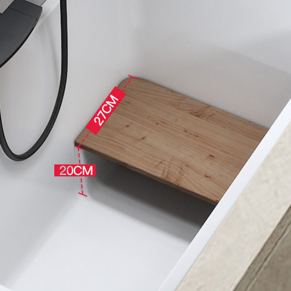 Rectangular Drop-in Acrylic Bathtub White Modern Back to Wall Bathtub Clearhalo 'Bathroom Remodel & Bathroom Fixtures' 'Bathtubs' 'Home Improvement' 'home_improvement' 'home_improvement_bathtubs' 'Showers & Bathtubs' 6921618