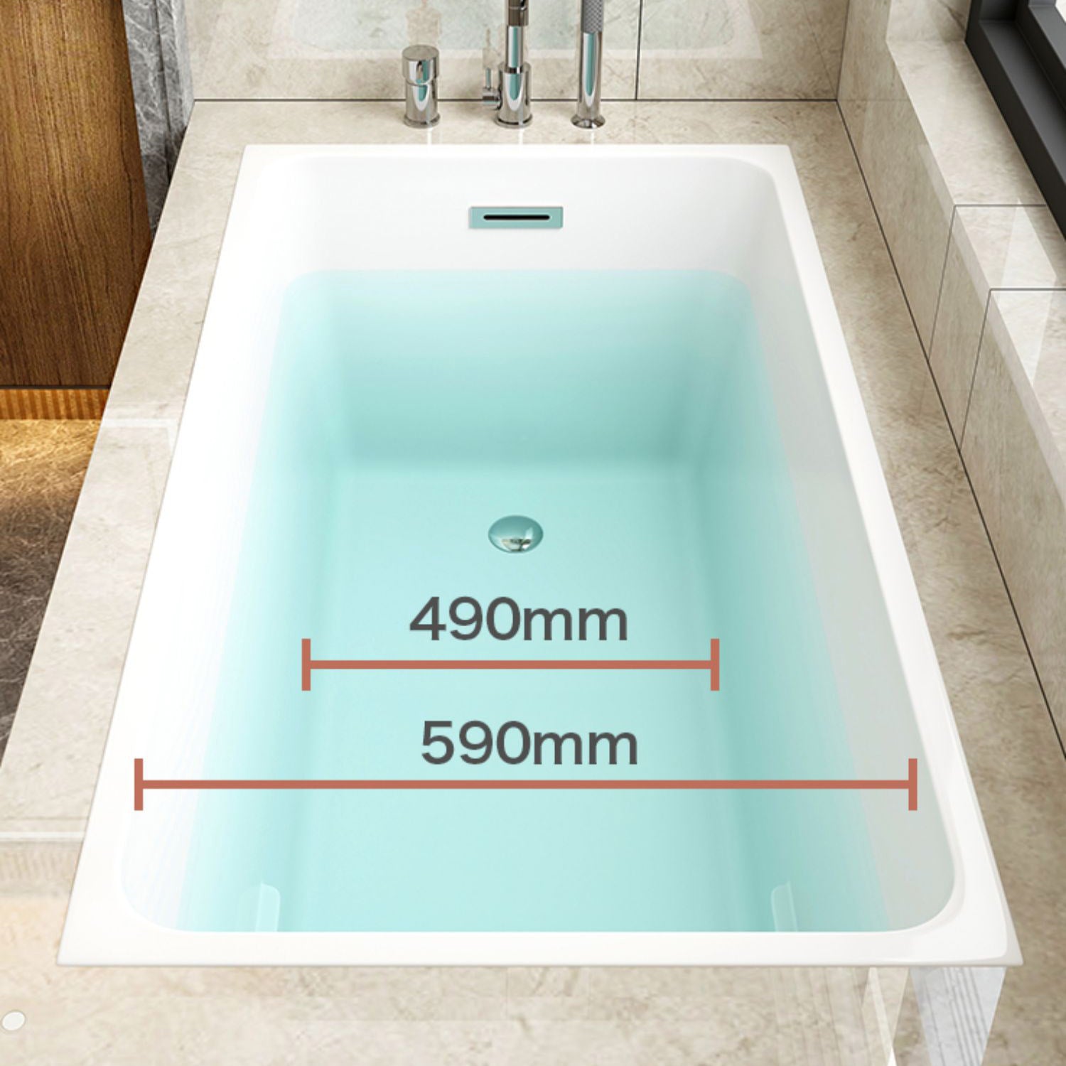 Rectangular Drop-in Acrylic Bathtub White Modern Back to Wall Bathtub Clearhalo 'Bathroom Remodel & Bathroom Fixtures' 'Bathtubs' 'Home Improvement' 'home_improvement' 'home_improvement_bathtubs' 'Showers & Bathtubs' 6921621