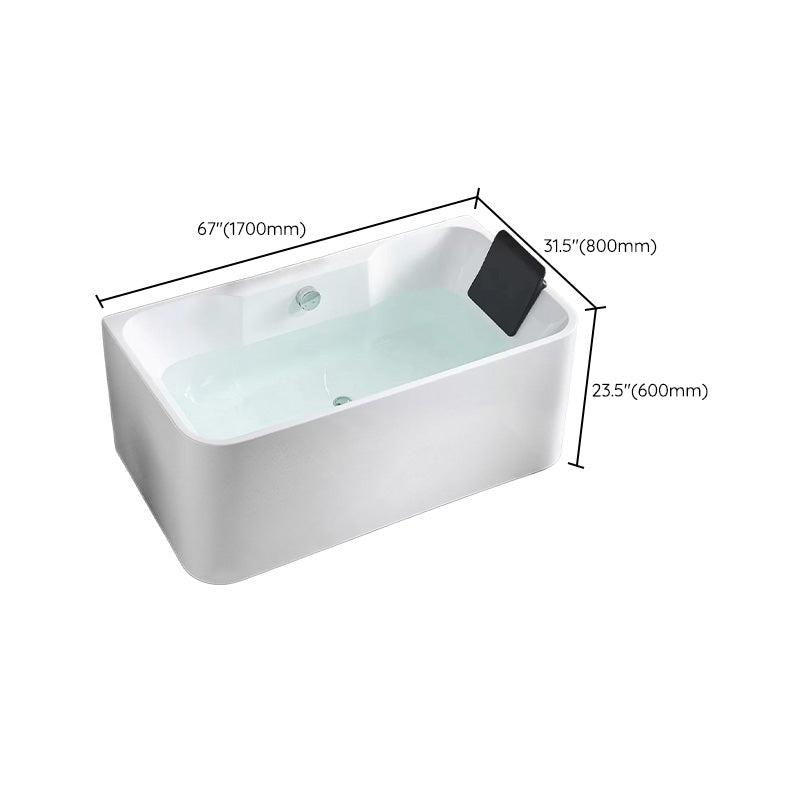 Antique Finish Acrylic Bathtub Rectangular Back to Wall Bath Tub Clearhalo 'Bathroom Remodel & Bathroom Fixtures' 'Bathtubs' 'Home Improvement' 'home_improvement' 'home_improvement_bathtubs' 'Showers & Bathtubs' 6921645