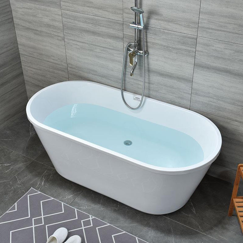 Acrylic Bath Soaking Back to Wall White Bathtub , 29.53-inch Wide Clearhalo 'Bathroom Remodel & Bathroom Fixtures' 'Bathtubs' 'Home Improvement' 'home_improvement' 'home_improvement_bathtubs' 'Showers & Bathtubs' 6921651