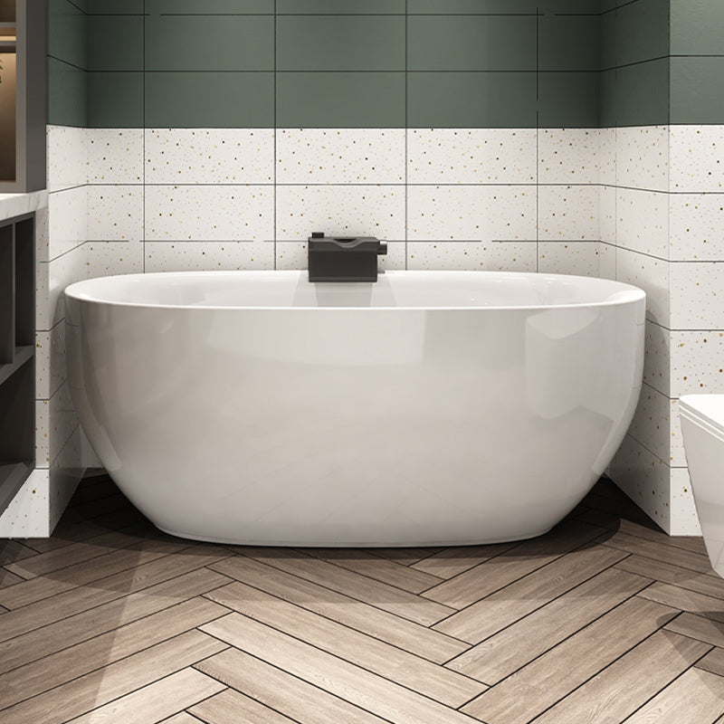 Acrylic Bathtub White Freestanding Soaking Bathtub , 23.62-inch Tall 67"L x 31"W x 24"H Bathtub & Black Faucet Clearhalo 'Bathroom Remodel & Bathroom Fixtures' 'Bathtubs' 'Home Improvement' 'home_improvement' 'home_improvement_bathtubs' 'Showers & Bathtubs' 6921698