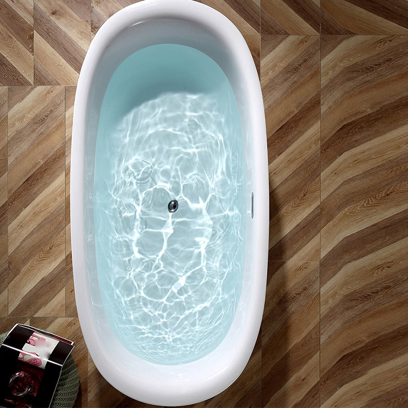 Acrylic Bathtub White Freestanding Soaking Bathtub , 23.62-inch Tall 67"L x 31"W x 24"H Tub Clearhalo 'Bathroom Remodel & Bathroom Fixtures' 'Bathtubs' 'Home Improvement' 'home_improvement' 'home_improvement_bathtubs' 'Showers & Bathtubs' 6921703