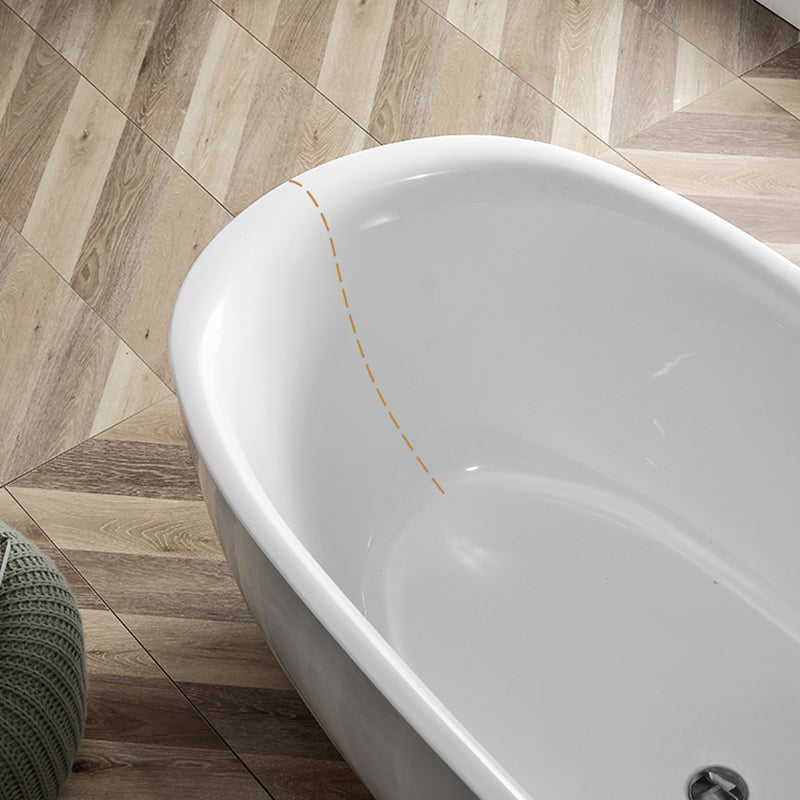 Acrylic Bathtub White Freestanding Soaking Bathtub , 23.62-inch Tall Clearhalo 'Bathroom Remodel & Bathroom Fixtures' 'Bathtubs' 'Home Improvement' 'home_improvement' 'home_improvement_bathtubs' 'Showers & Bathtubs' 6921708