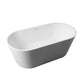Stone Soaking Bathtub Antique Finish Oval Back to Wall Bath Tub (Faucet not Included) Clearhalo 'Bathroom Remodel & Bathroom Fixtures' 'Bathtubs' 'Home Improvement' 'home_improvement' 'home_improvement_bathtubs' 'Showers & Bathtubs' 6921745
